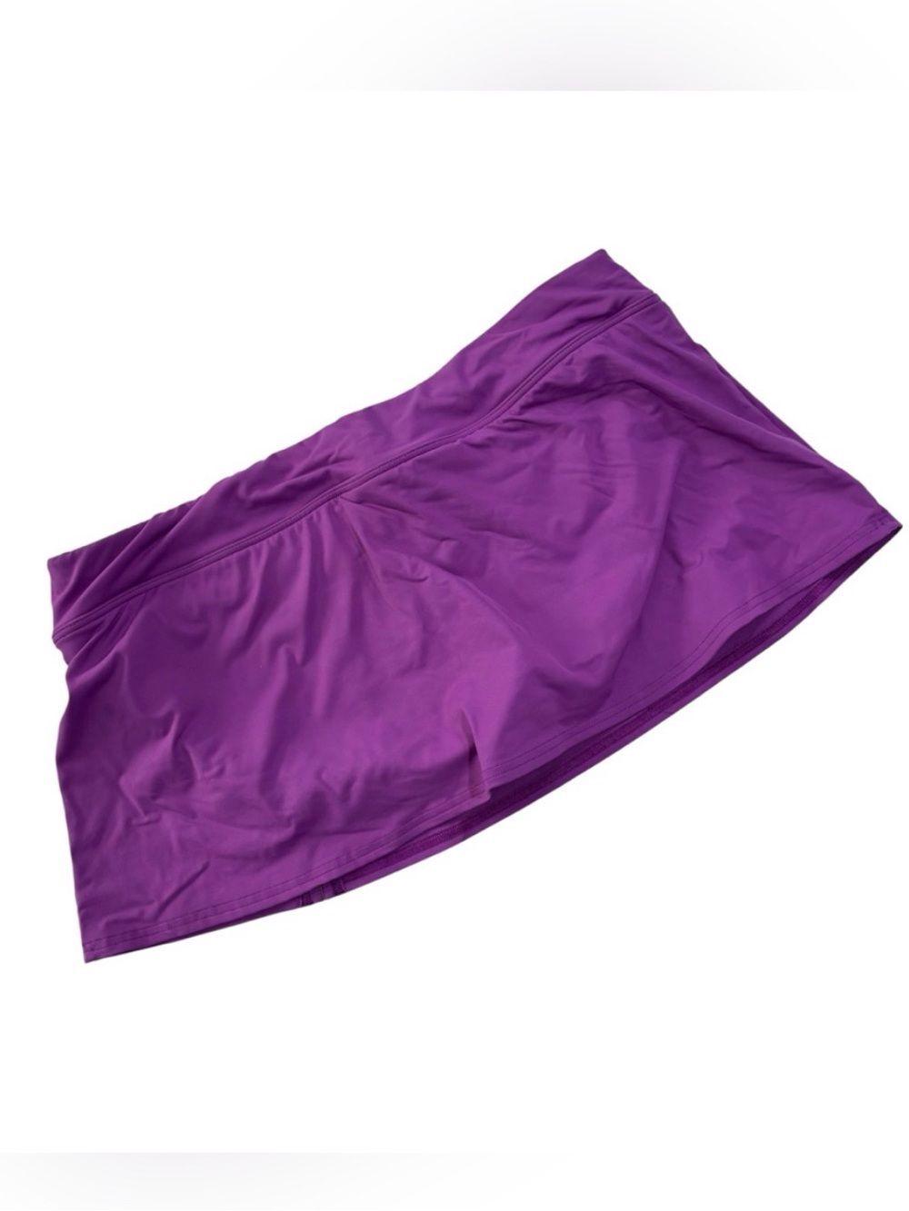 Lands' End Purple Swim Skort with Nude Lining Swimsuit Bathing Suit Women’s 12 - Picture 2 of 13
